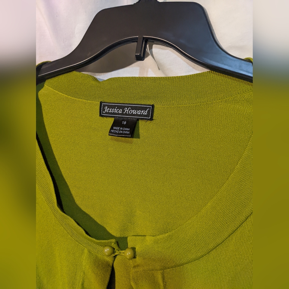 ❤️3/$20 Jessica Howard bolero cropped sweater shrug 18, xl - Picture 3 of 4